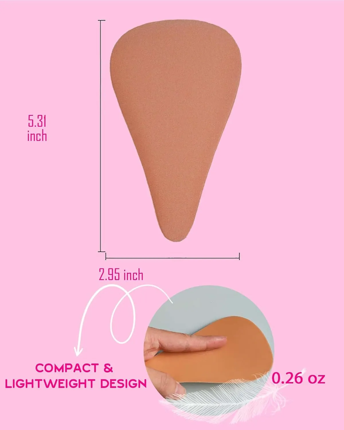 Camel Toe Concealer，Seamless Camel Toe Hider, Reusable anti Camel Toe Sprong Insert, No Camel Toe Underwear Guard, 3-Pack Drop-Shaped Design