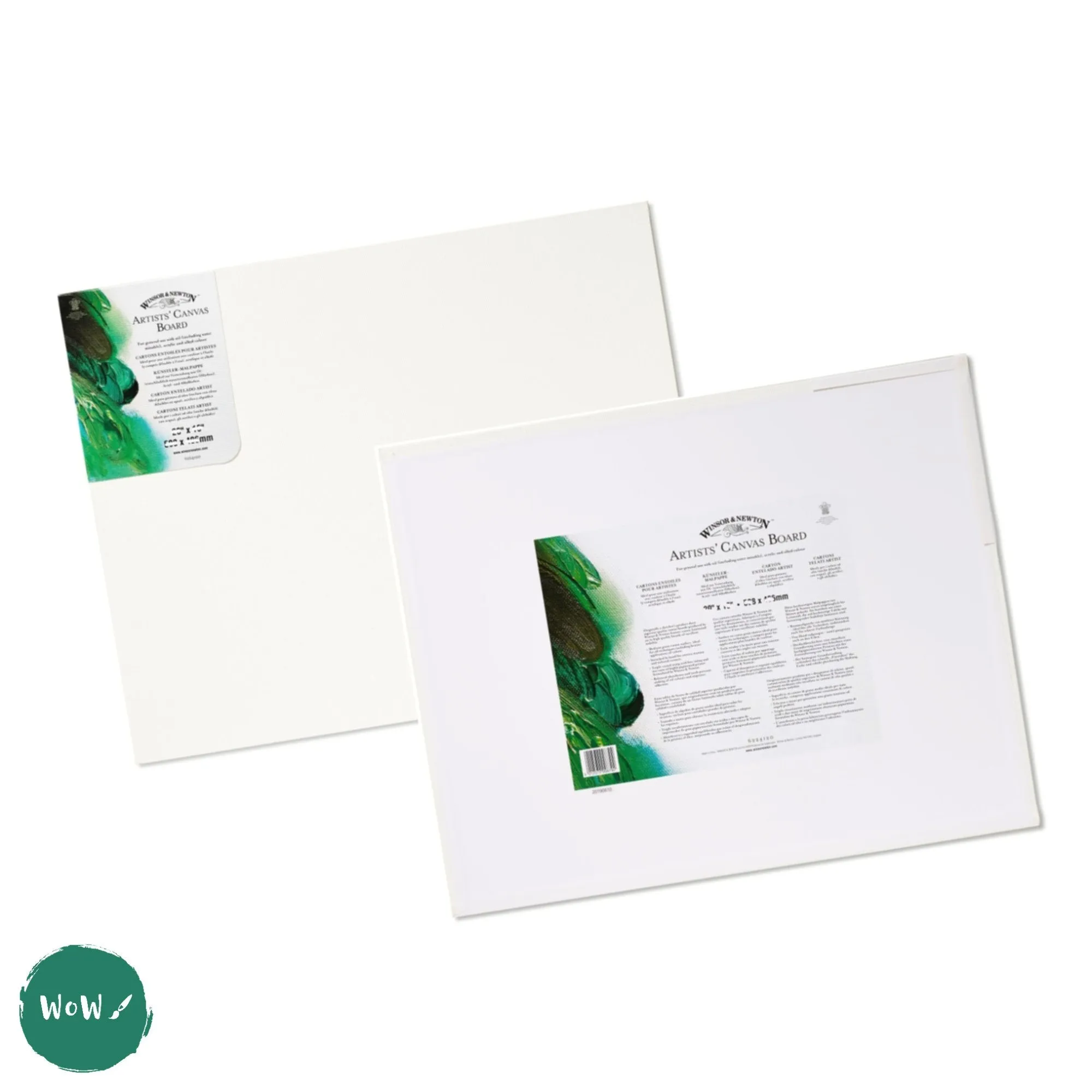 Canvas Board - WHITE PRIMED 100% COTTON - Winsor & Newton ARTISTS -  18 x 26" (457 x 660mm)