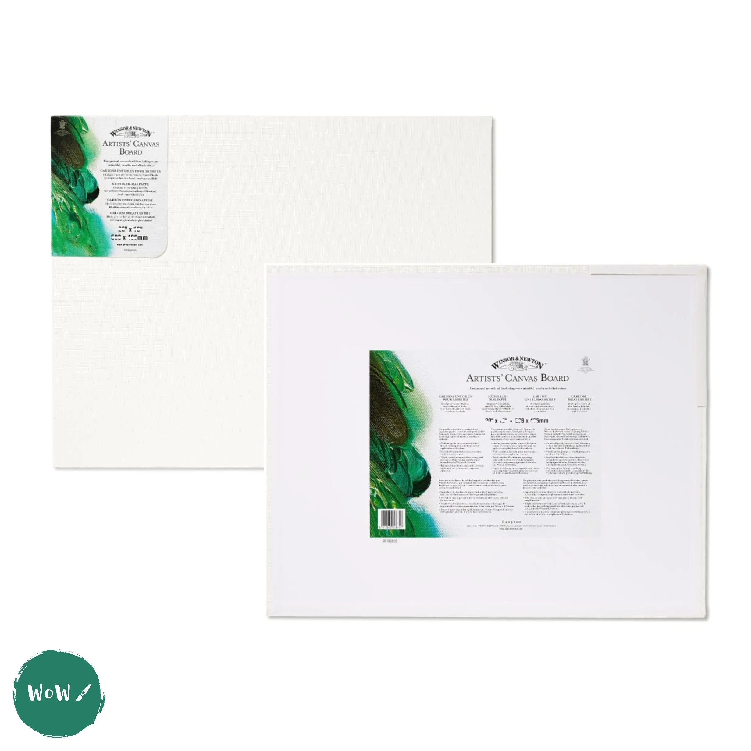 Canvas Board - WHITE PRIMED 100% COTTON - Winsor & Newton ARTISTS -  20 x 30" (762 x 508 mm)