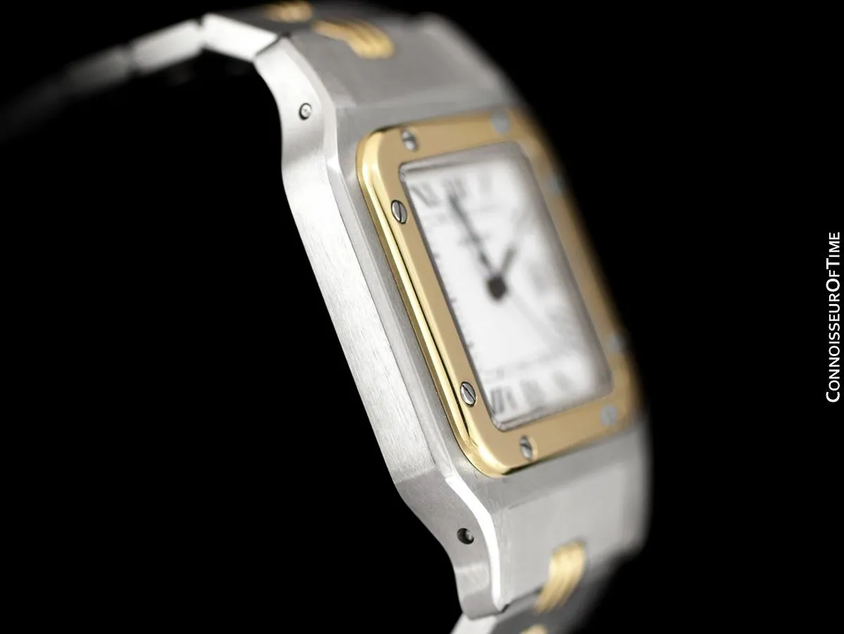 Cartier Mens Santos 2-Tone Automatic Watch - Stainless Steel & 18K Gold