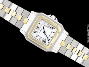 Cartier Mens Santos 2-Tone Automatic Watch - Stainless Steel & 18K Gold