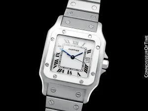 Cartier Santos Automatique Mens Bracelet Watch - Stainless Steel