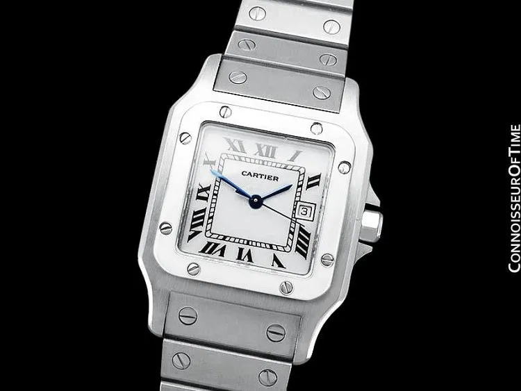 Cartier Santos Automatique Mens Bracelet Watch - Stainless Steel