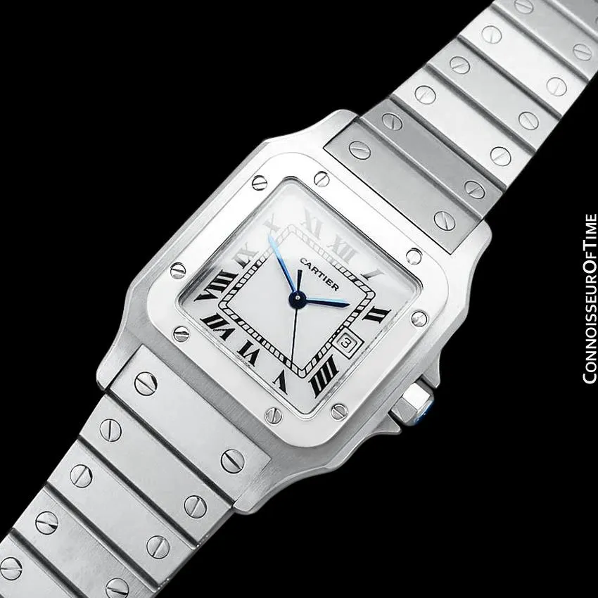 Cartier Santos Automatique Mens Bracelet Watch - Stainless Steel