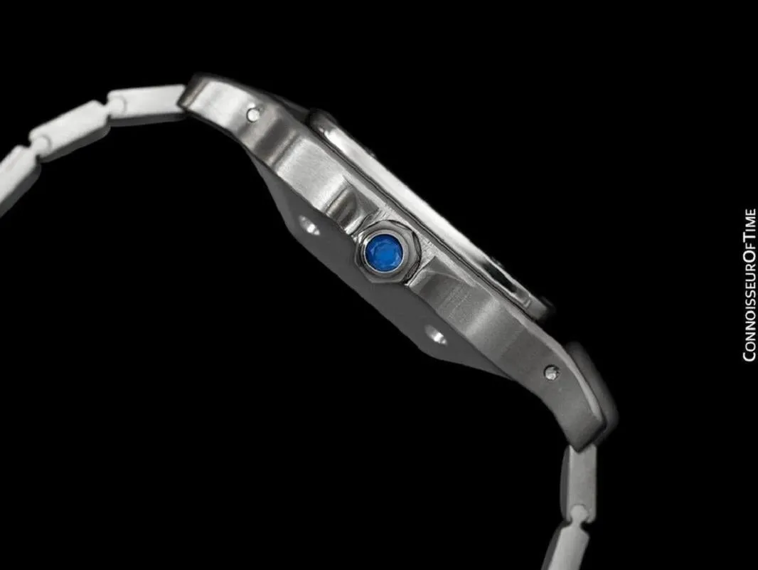 Cartier Santos Automatique Mens Bracelet Watch - Stainless Steel