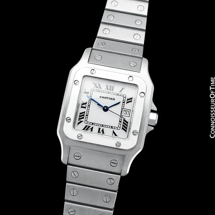 Cartier Santos Automatique Mens Bracelet Watch - Stainless Steel