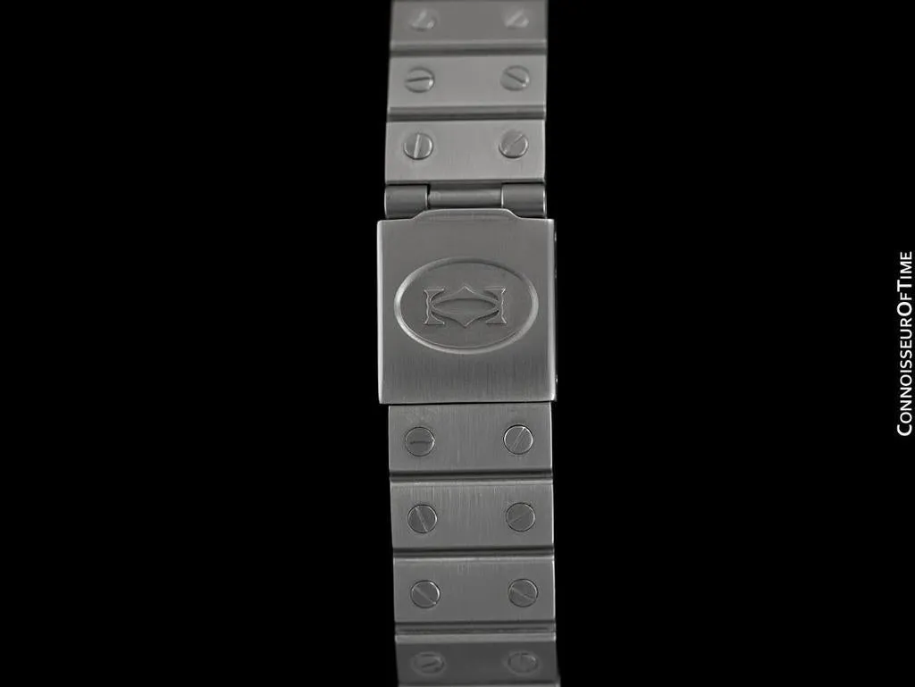 Cartier Santos Automatique Mens Size with Ladies Length Bracelet Unisex Watch - Stainless Steel