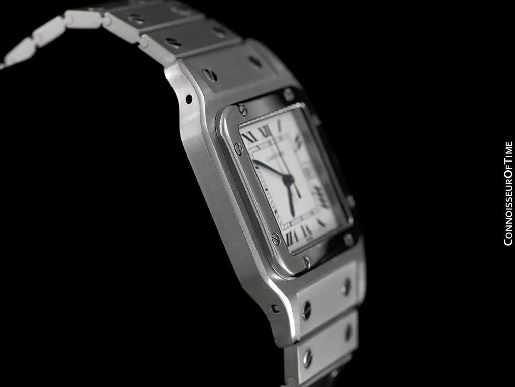 Cartier Santos Automatique Mens Size with Ladies Length Bracelet Unisex Watch - Stainless Steel