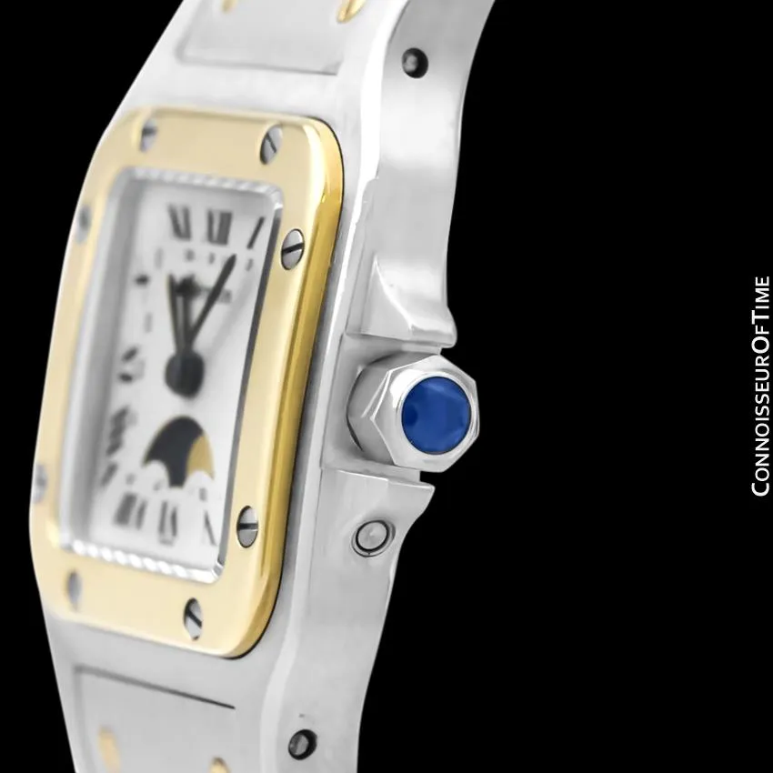 Cartier Santos Galbee Ladies Two-Tone Moon Phase Watch - Stainless Steel and 18K Gold