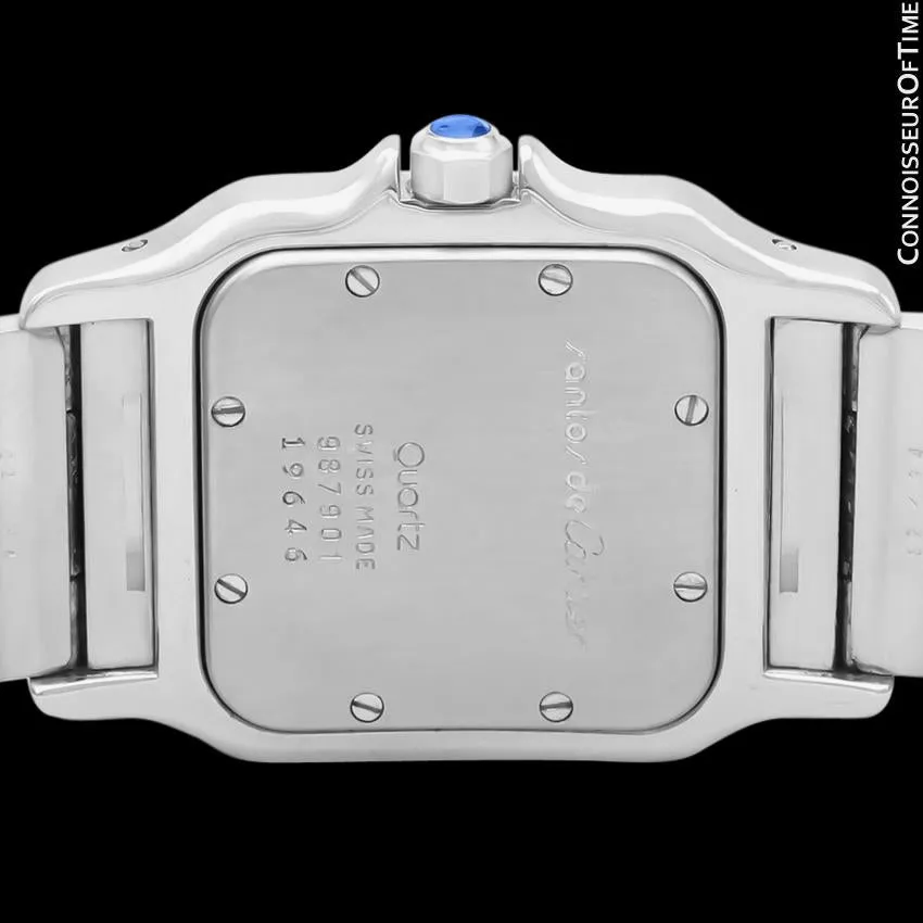 Cartier Santos Galbee Mens Midsize Unisex Stainless Steel Watch with Date - Papers