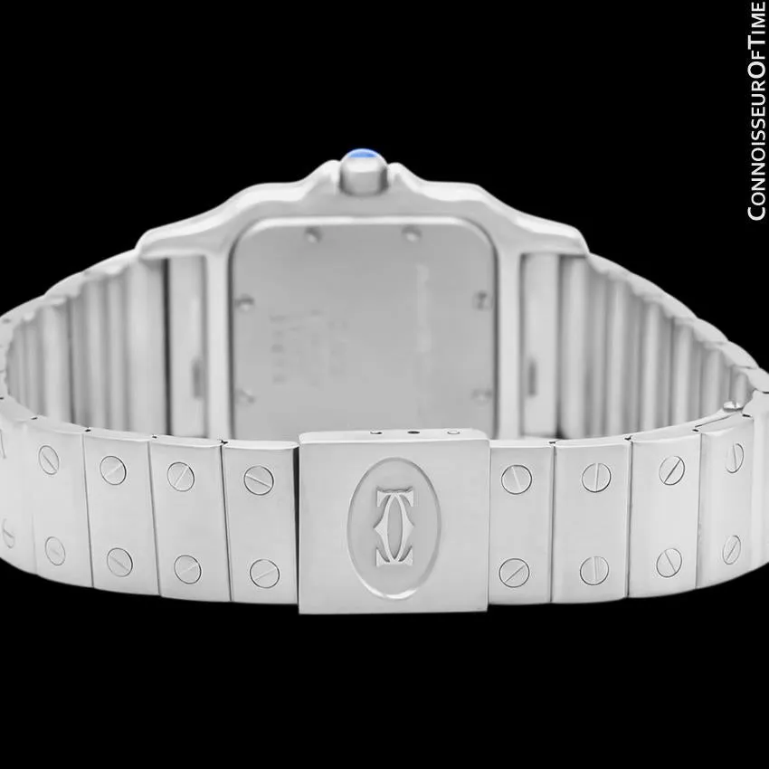 Cartier Santos Galbee Mens Midsize Unisex Stainless Steel Watch with Date - Papers