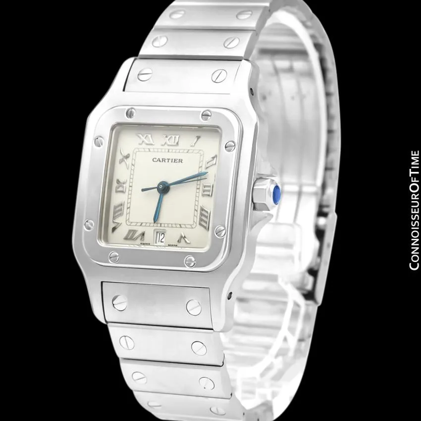 Cartier Santos Galbee Mens Midsize Watch with Date - Stainless Steel