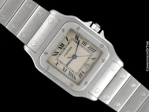 Cartier Santos Galbee Mens Watch with Date - Stainless Steel