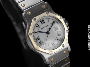 Cartier Santos Octagon Mens Unisex Watch, Automatic - Stainless Steel & 18K Gold