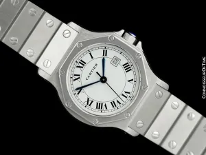 Cartier Santos Octagon Mens Unisex Watch, Automatic - Stainless Steel