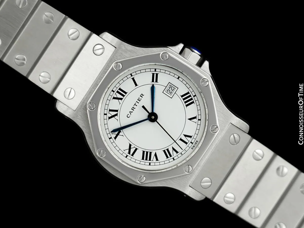 Cartier Santos Octagon Mens Unisex Watch, Automatic - Stainless Steel