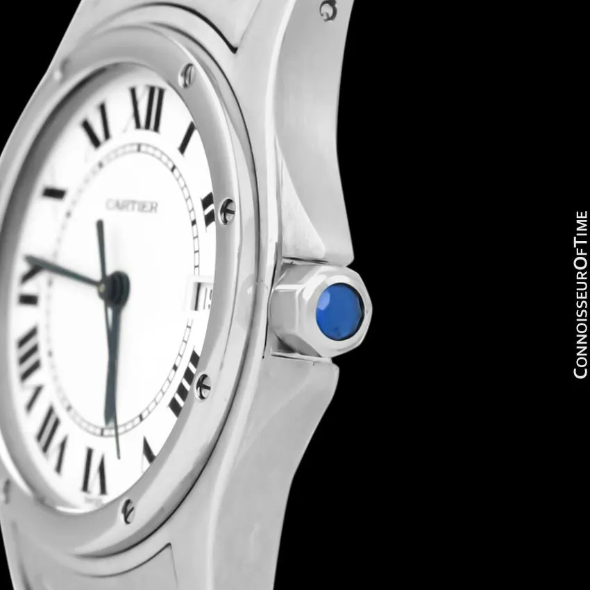 Cartier Santos Ronde Unisex Full Size Ladies Stainless Steel Bracelet Watch - W20027K1