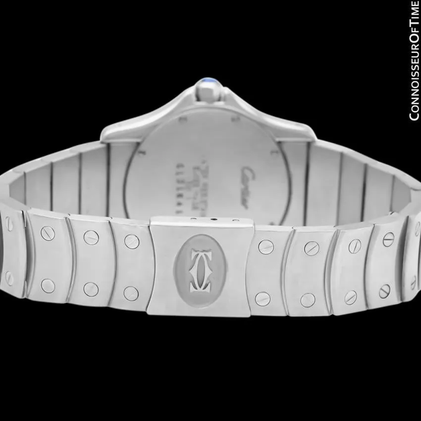 Cartier Santos Ronde Unisex Full Size Ladies Stainless Steel Bracelet Watch - W20027K1