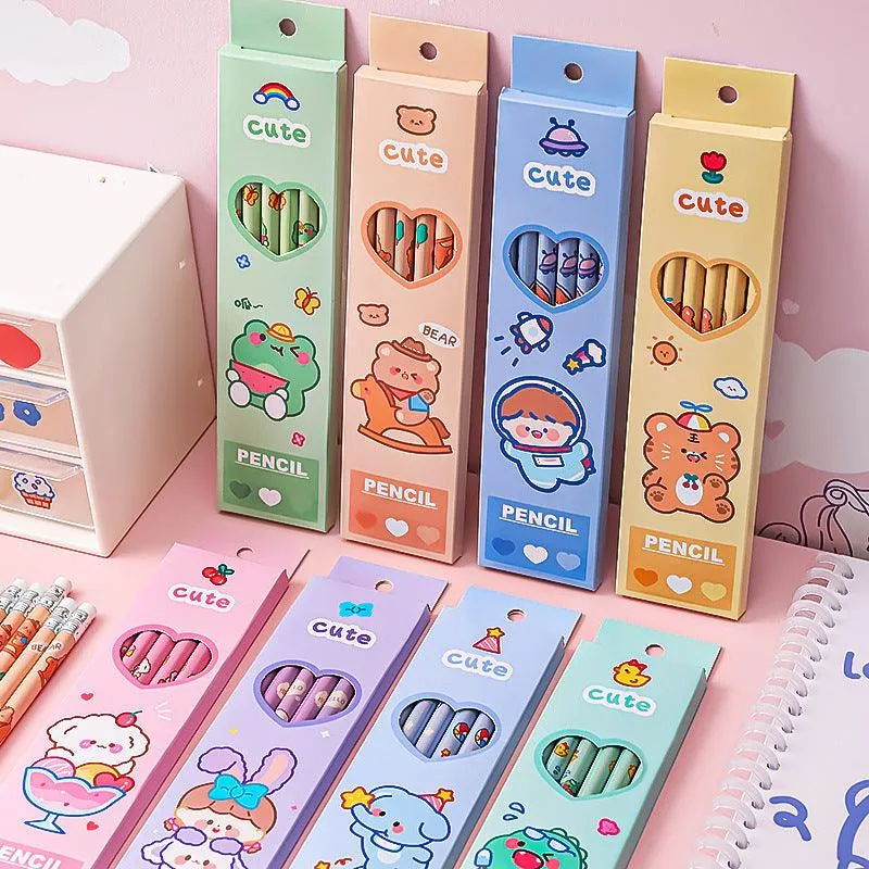Cartoon Theme HB Pencils (6pcs)
