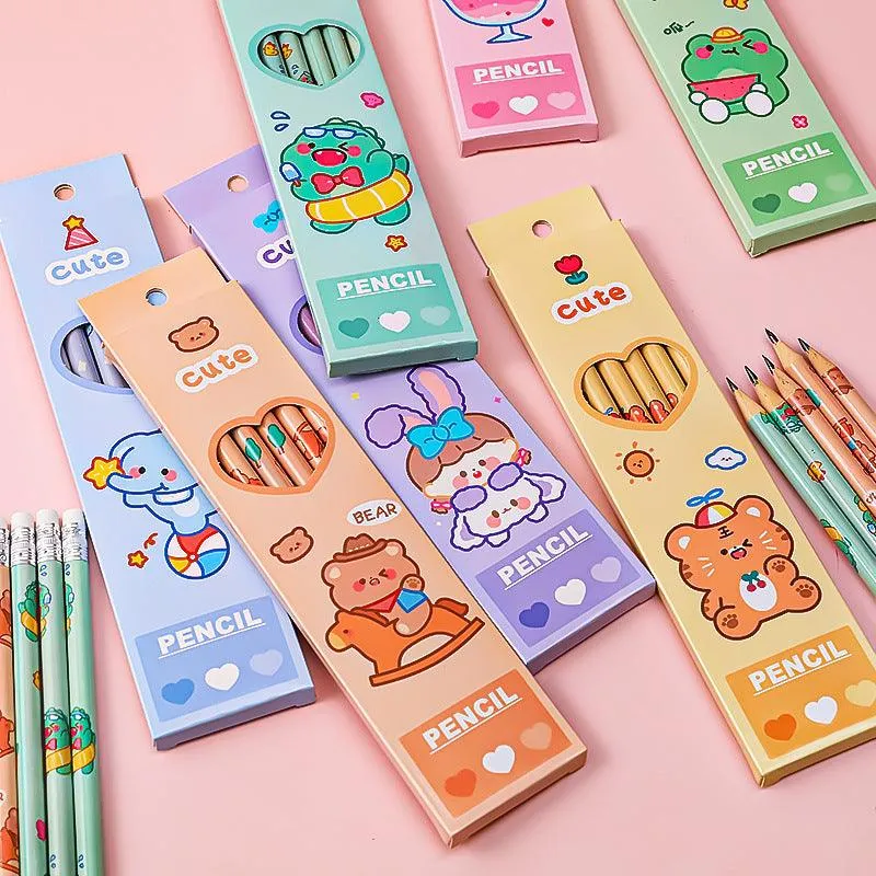 Cartoon Theme HB Pencils (6pcs)