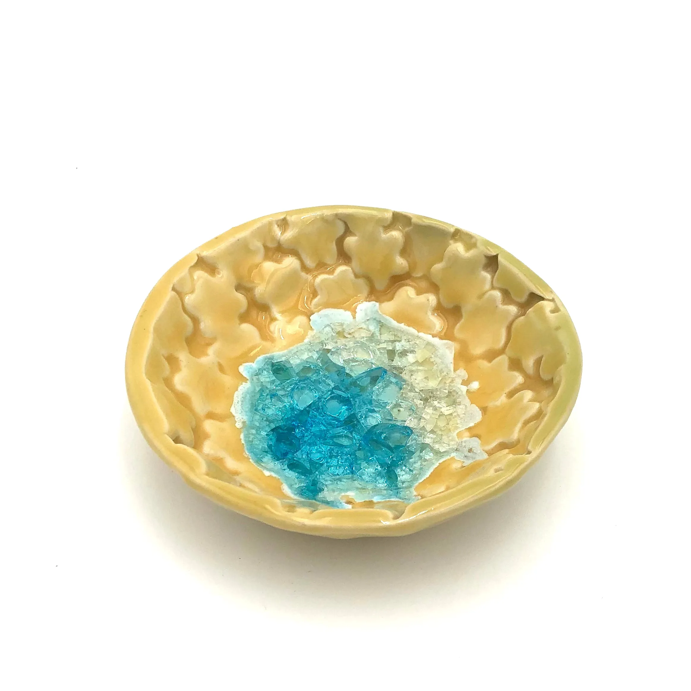 Cathy Broski - Ceramic Jewel Bowl - Glass Bottom (Assorted Designs)