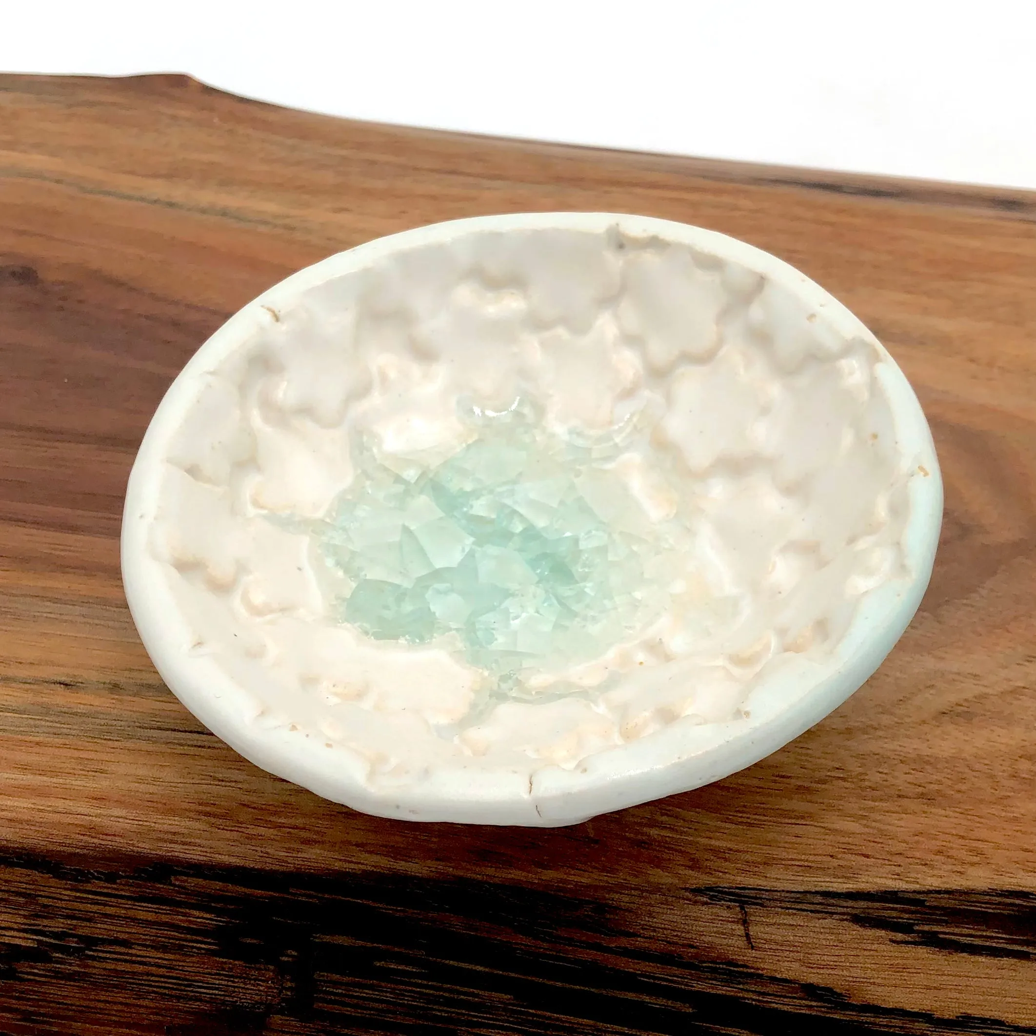 Cathy Broski - Ceramic Jewel Bowl - Glass Bottom (Assorted Designs)