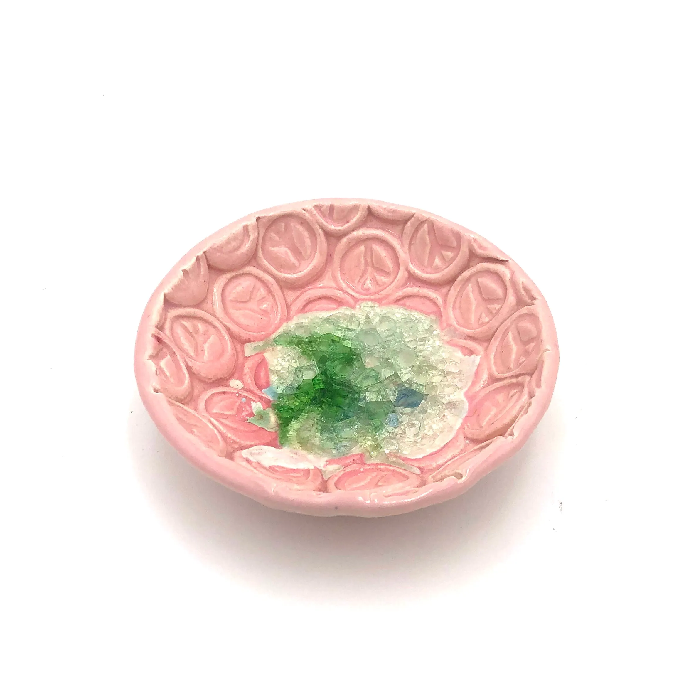Cathy Broski - Ceramic Jewel Bowl - Glass Bottom (Assorted Designs)
