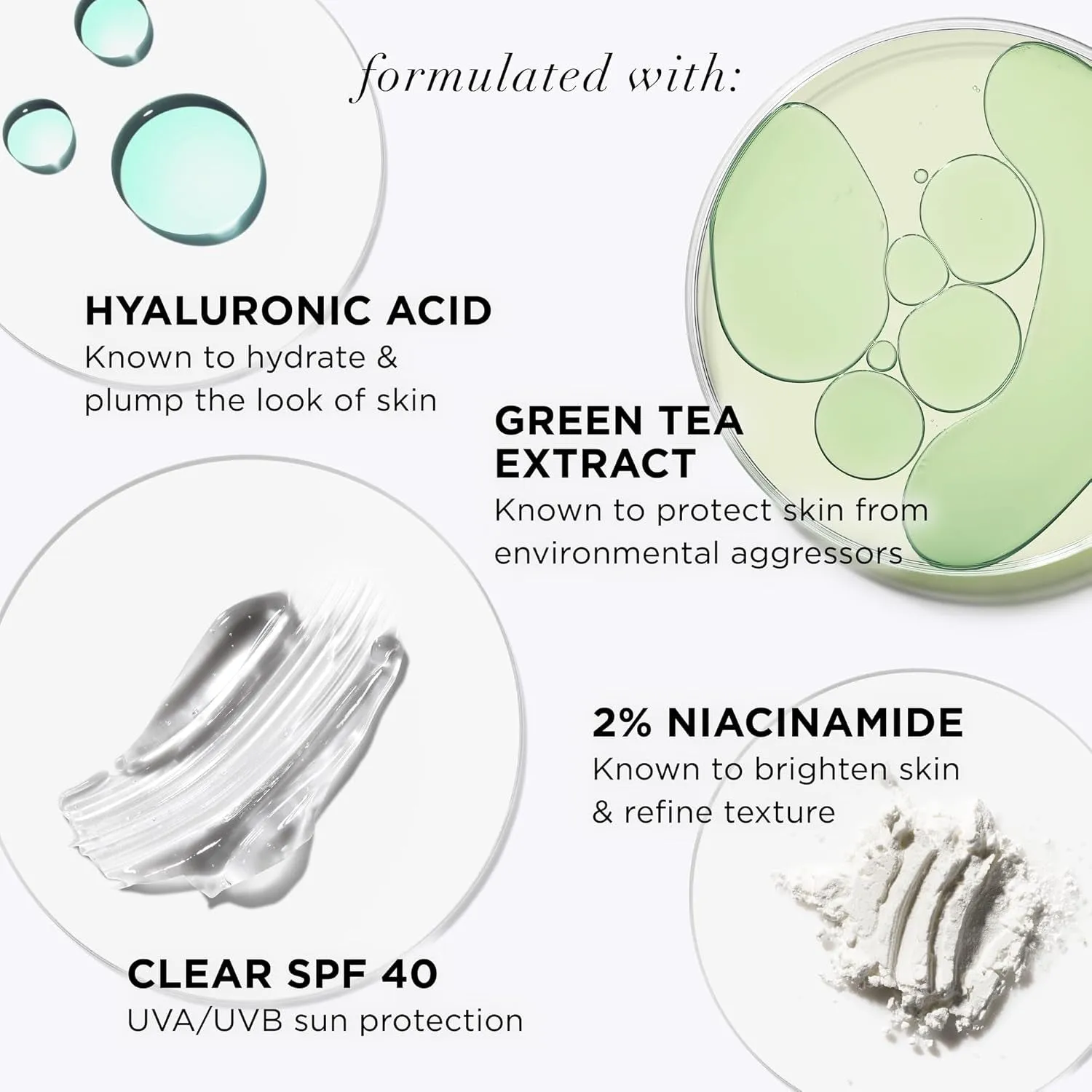 CC  Nude Glow Lightweight Foundation   Glow Serum with SPF 40 - with Niacinamide, Hyaluronic Acid & Green Tea Extract - 1.08 Fl Oz