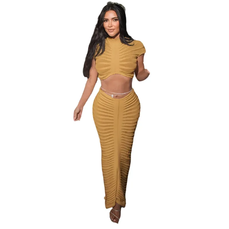 Cecilia – Sheer Knitted Two-Piece Dress Set For Women