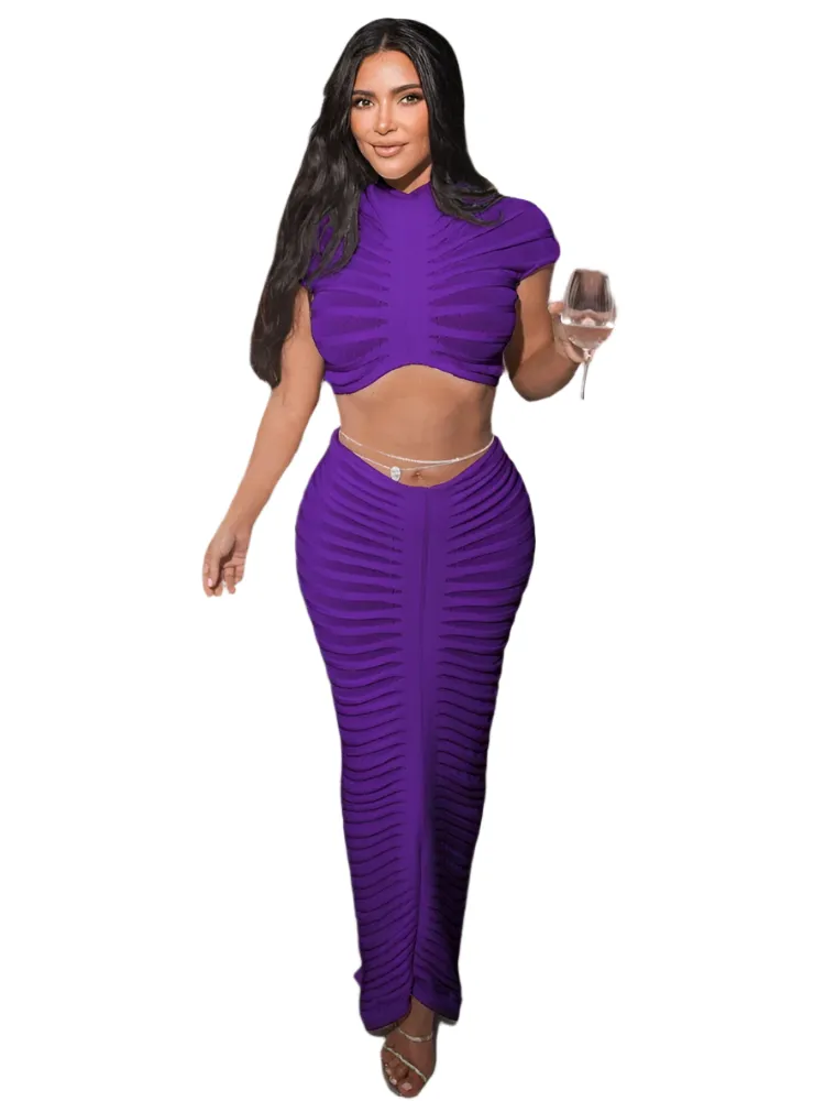 Cecilia – Sheer Knitted Two-Piece Dress Set For Women