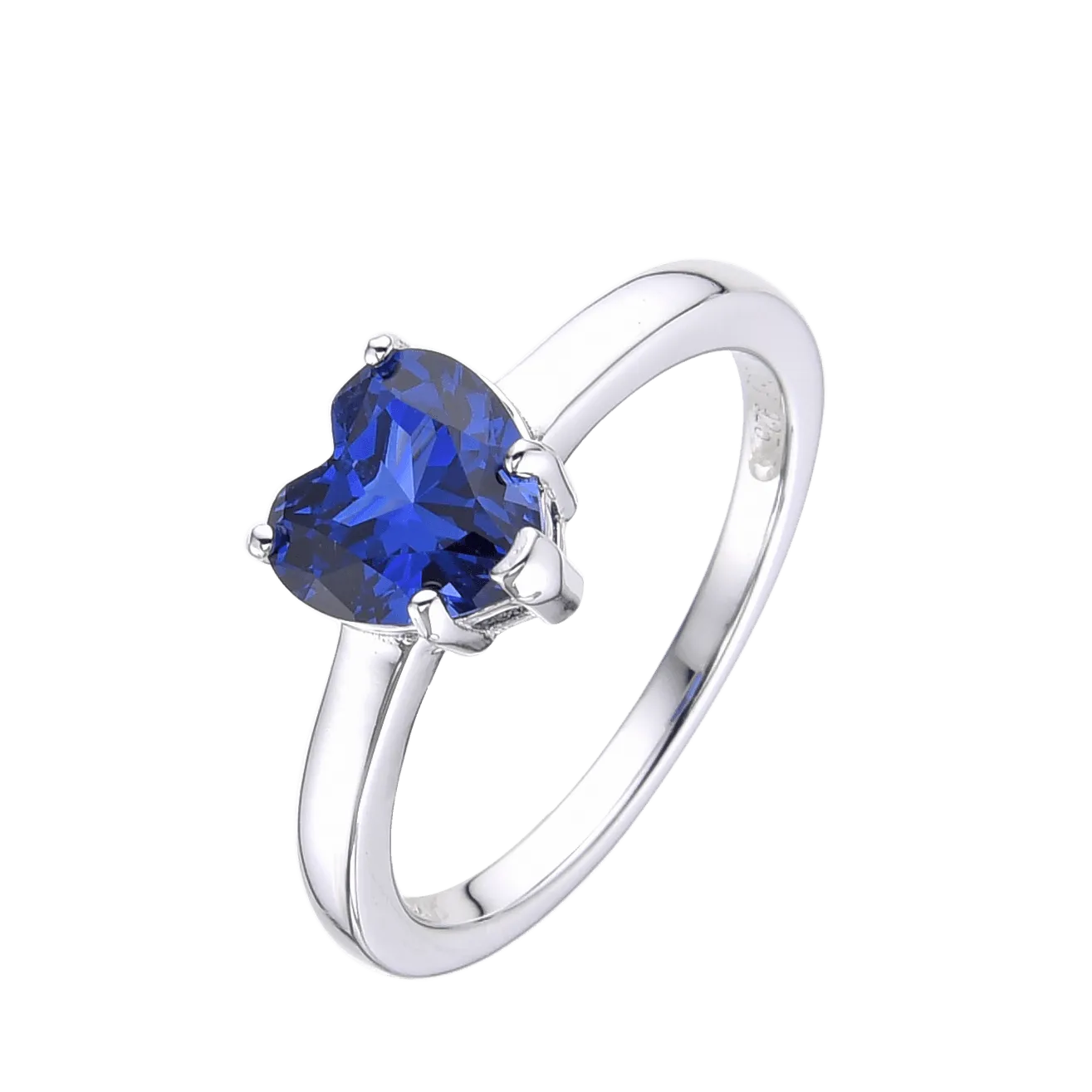 Ceylon Sapphire Heart Shaped Ring