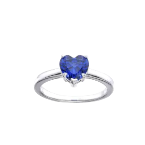 Ceylon Sapphire Heart Shaped Ring