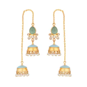 Chandrakala Jhumkis Aqua