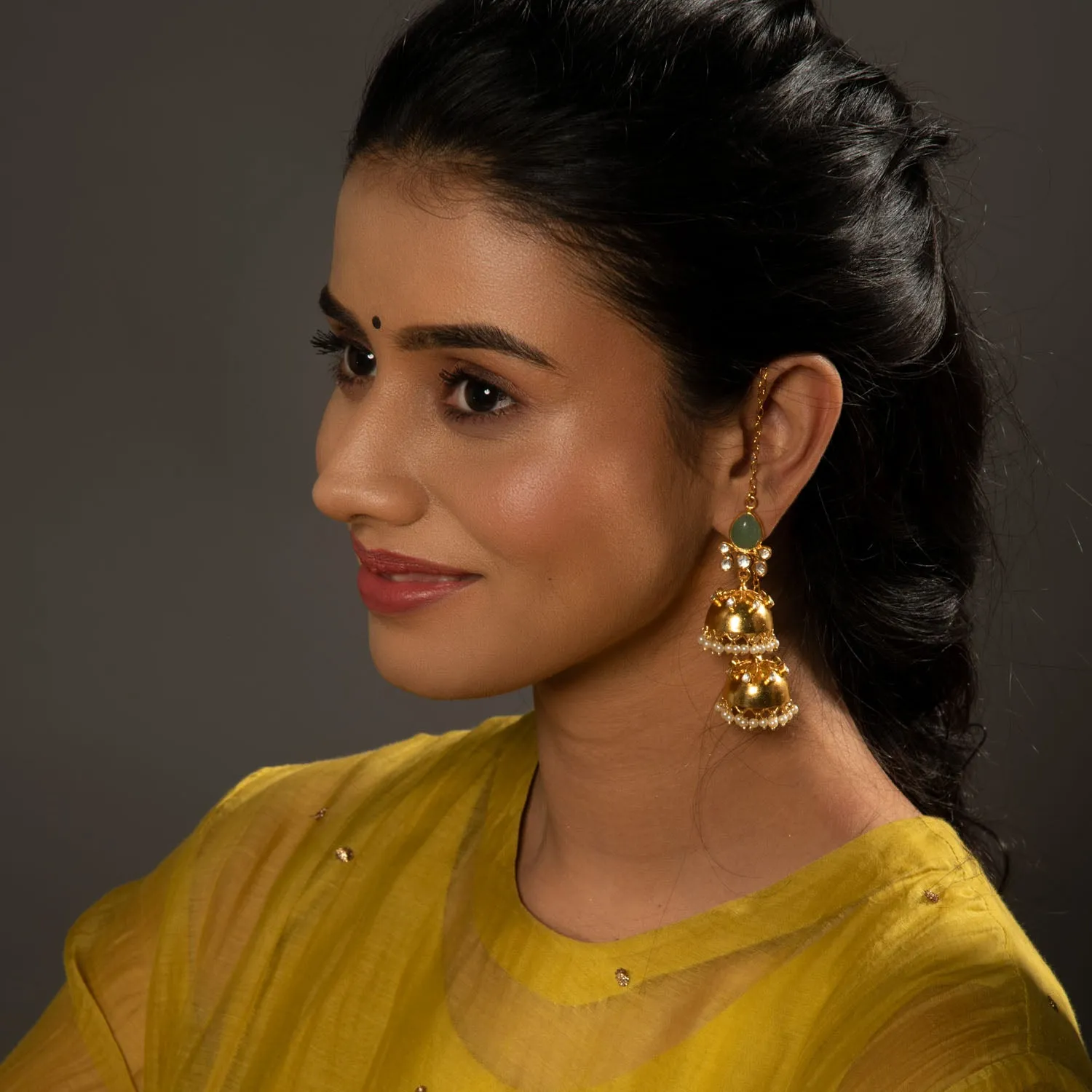 Chandrakala Jhumkis White