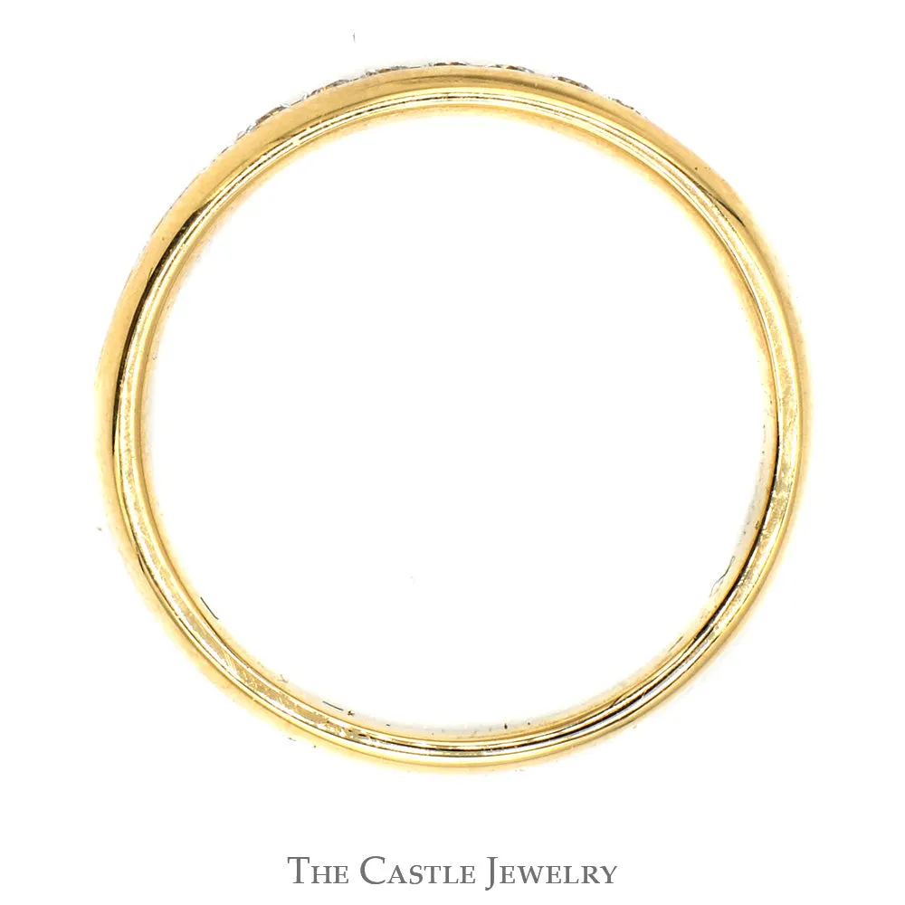 Channel Set 1/4cttw Diamond Wedding Band in 14k Yellow Gold