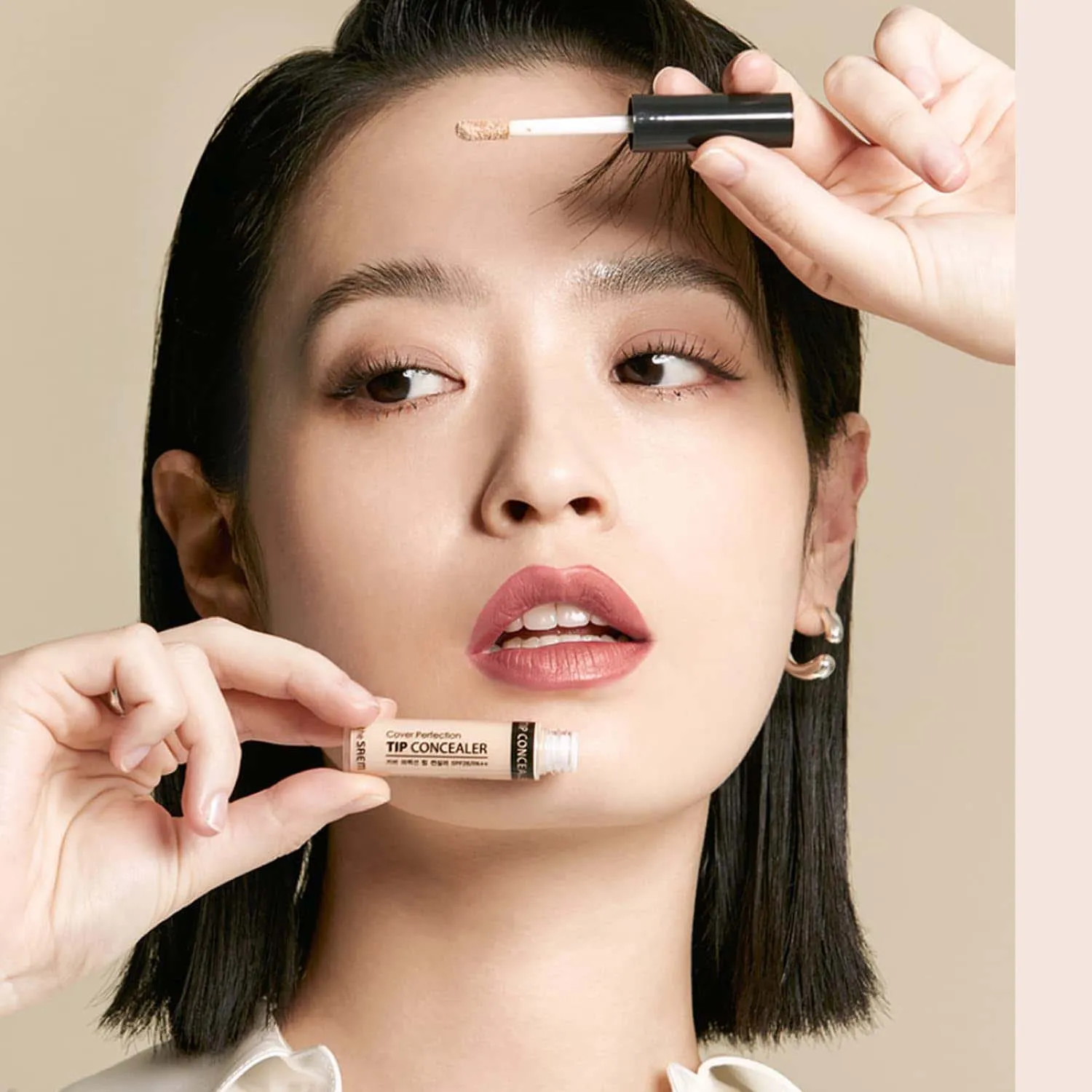 Che Khuyết Điểm The Saem Cover Perfection Tip Concealer 6.5g