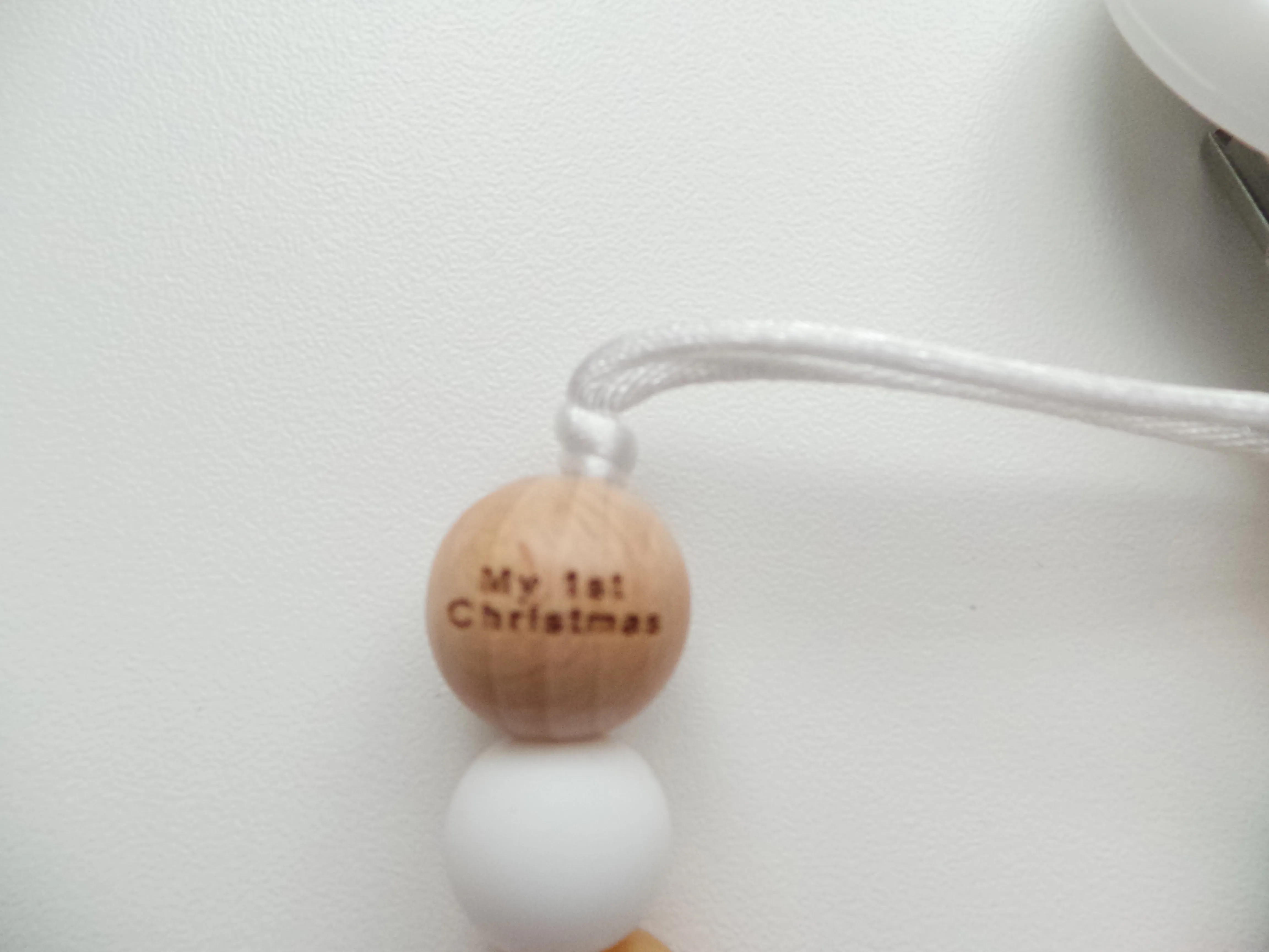 Christmas Silicone Dummy clip- Engraved Merry Christmas
