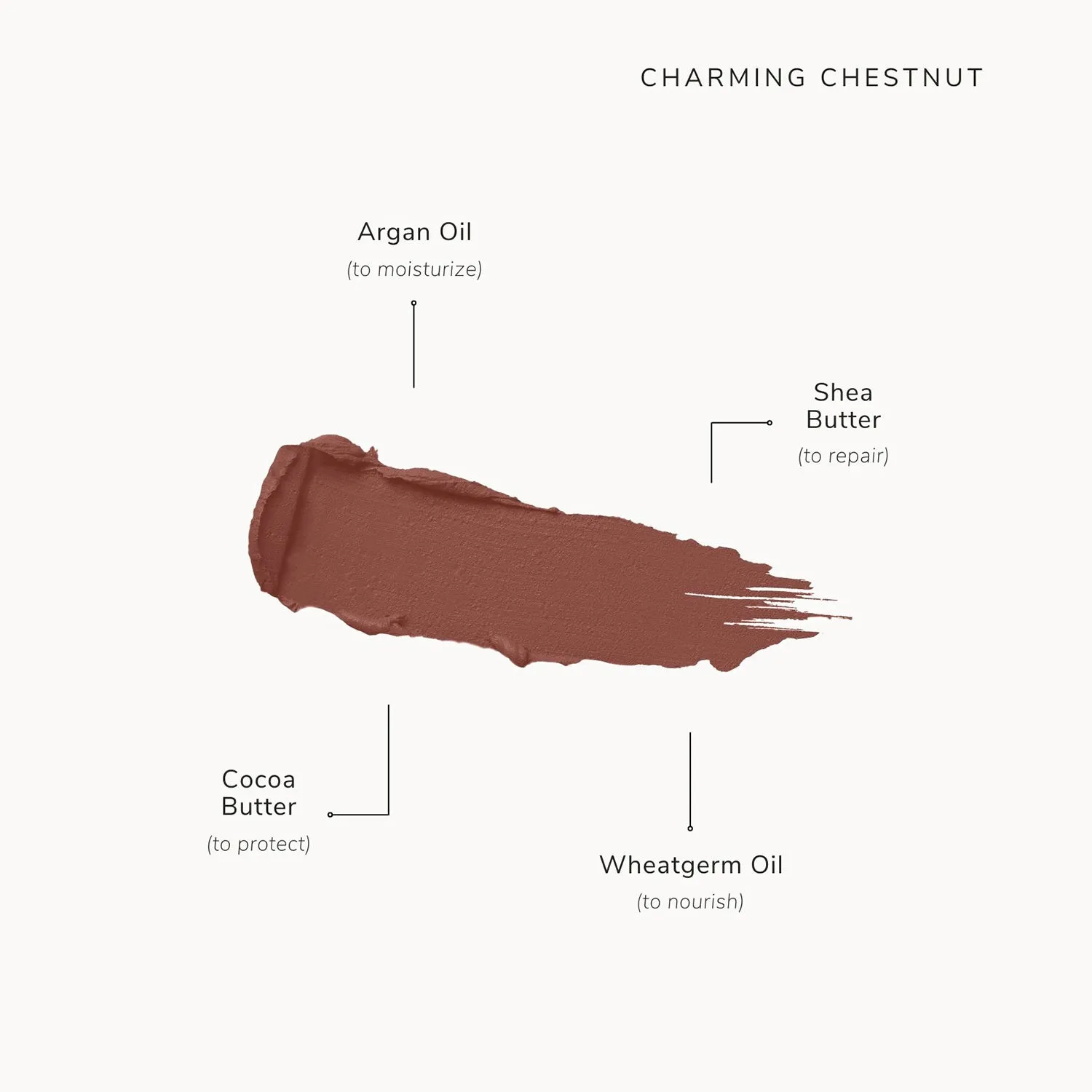 Clean Beauty & Spa New Collection-Mini Creme Lipstick-Charming Chestnut-Fashion Edit Asa Beauty