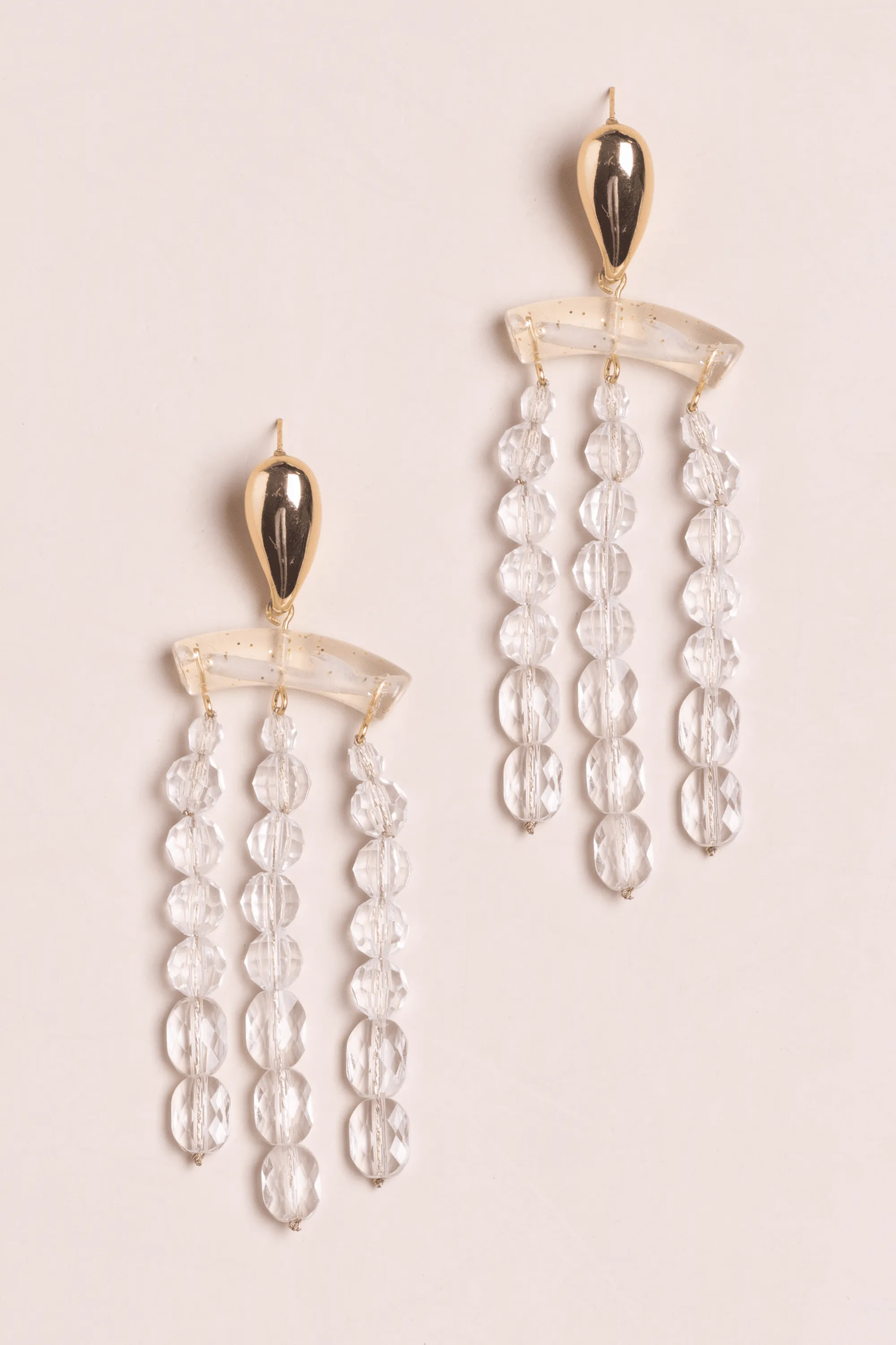 Clear Crystal Waterfall Earrings