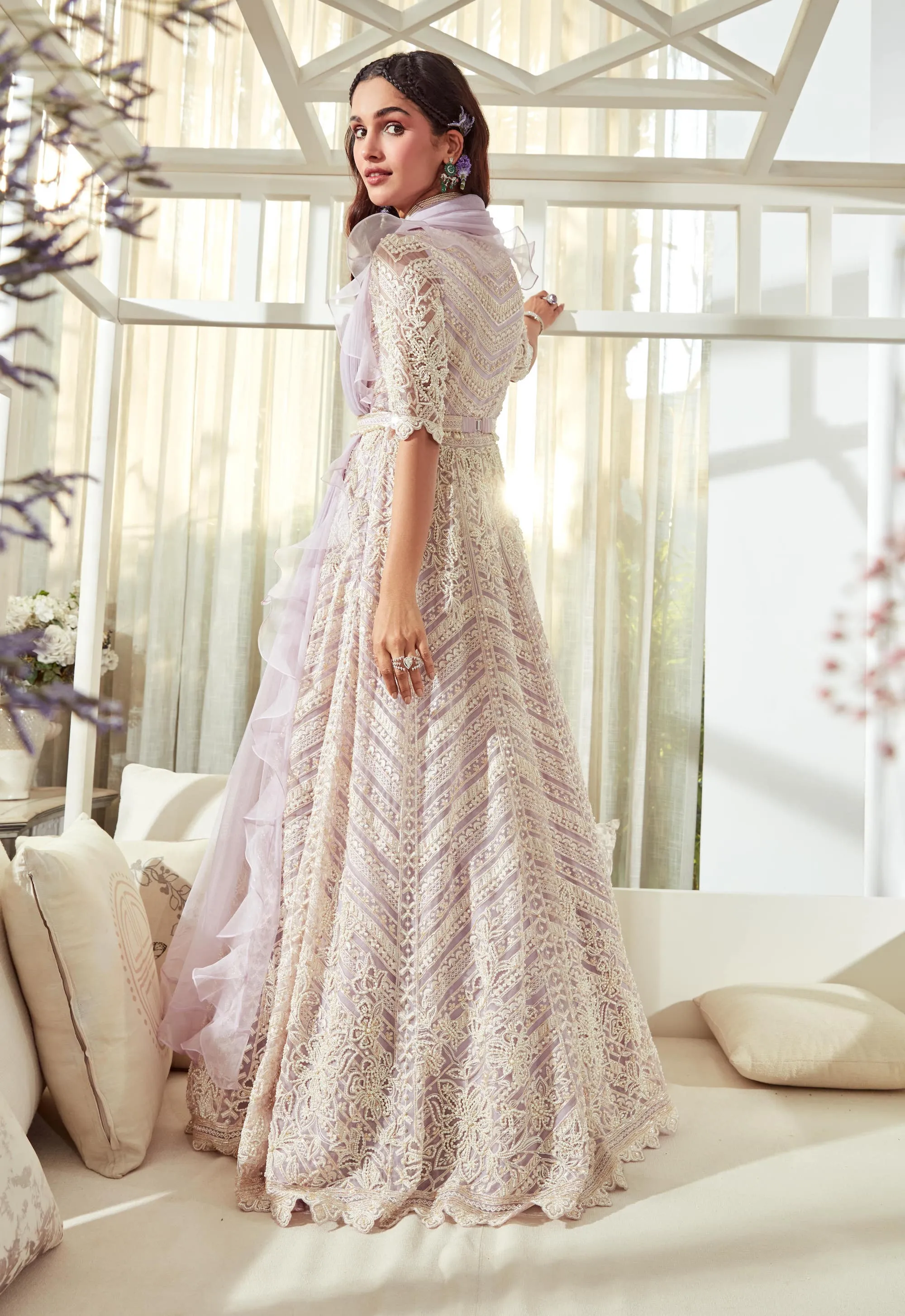 Coho Lilac Anarkali Set