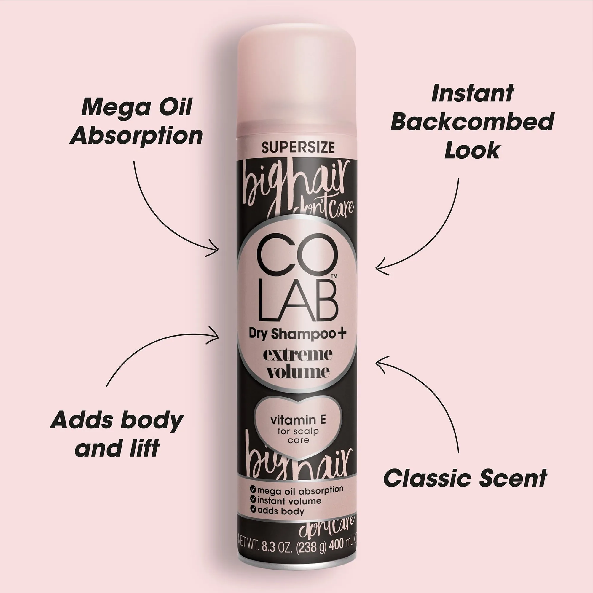 COLAB Dry Shampoo  Extreme Volume Supersize 8.3 oz