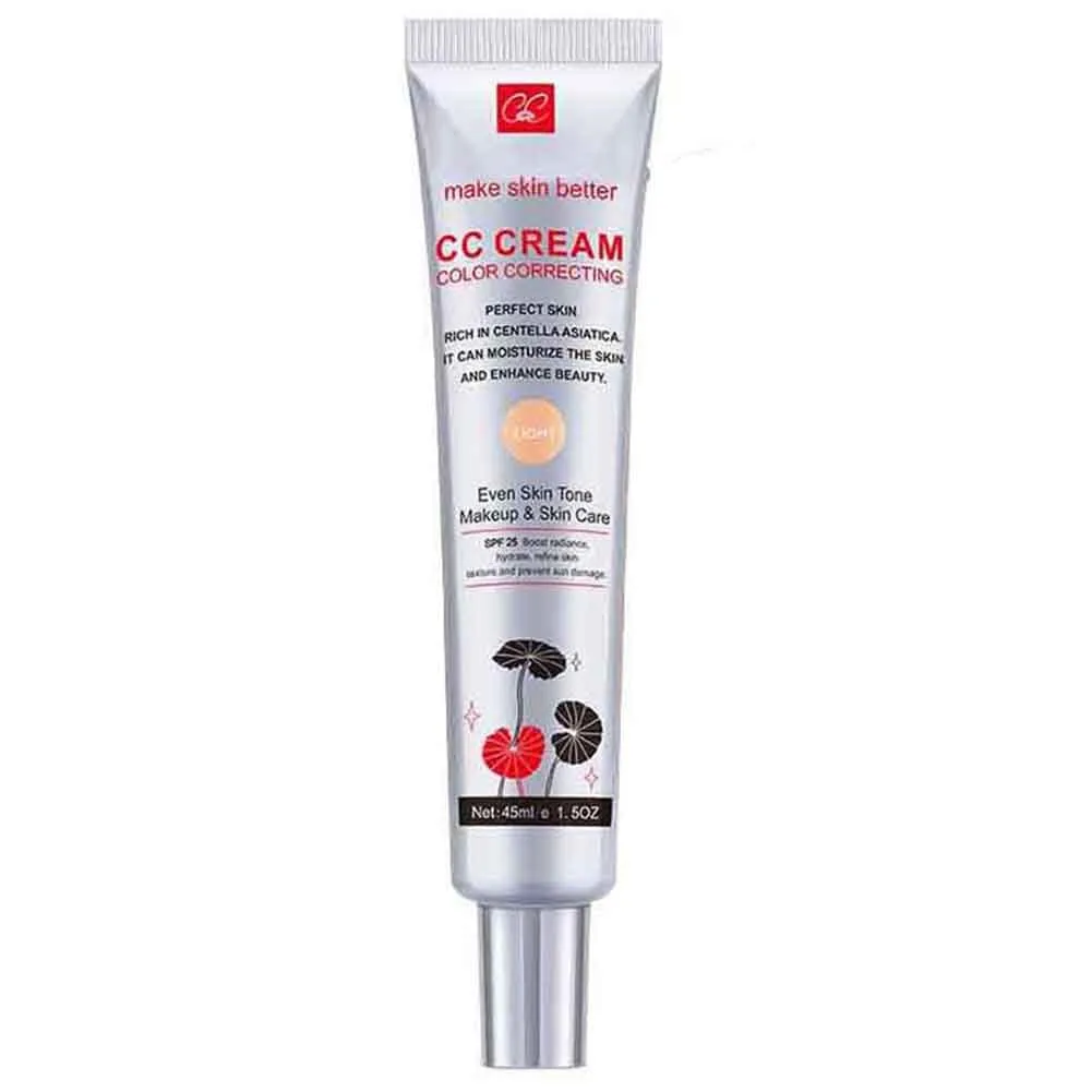 Color Correcting CC Cream with SPF 25, Coverage Lightweight Foundation, Hydrating Serum, Even Skin Tone Makeup and Skin Care, Boost Radiance, Refine Skin Texture, Avoid Sun Damage (Dark, 1PCS)
