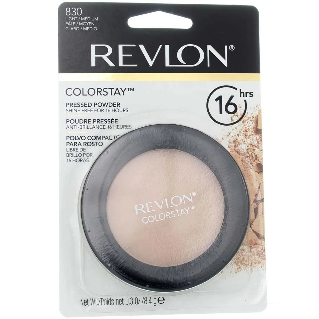 Colorstay Pressed Powder Face Makeup, Longwearing, Fragrance-Free, Noncomedogenic, 830 Light Medium, 0.3 Oz