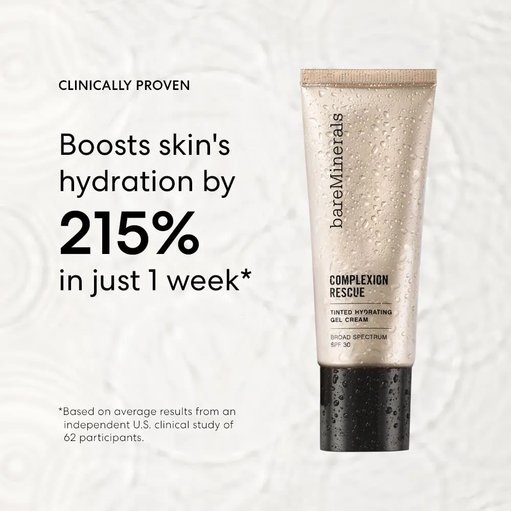 Complexion Rescue Tinted Moisturizer for Face with SPF 30   Hyaluronic Acid, Hydrating Tinted Mineral Sunscreen for Face, Skin Tint, Vegan