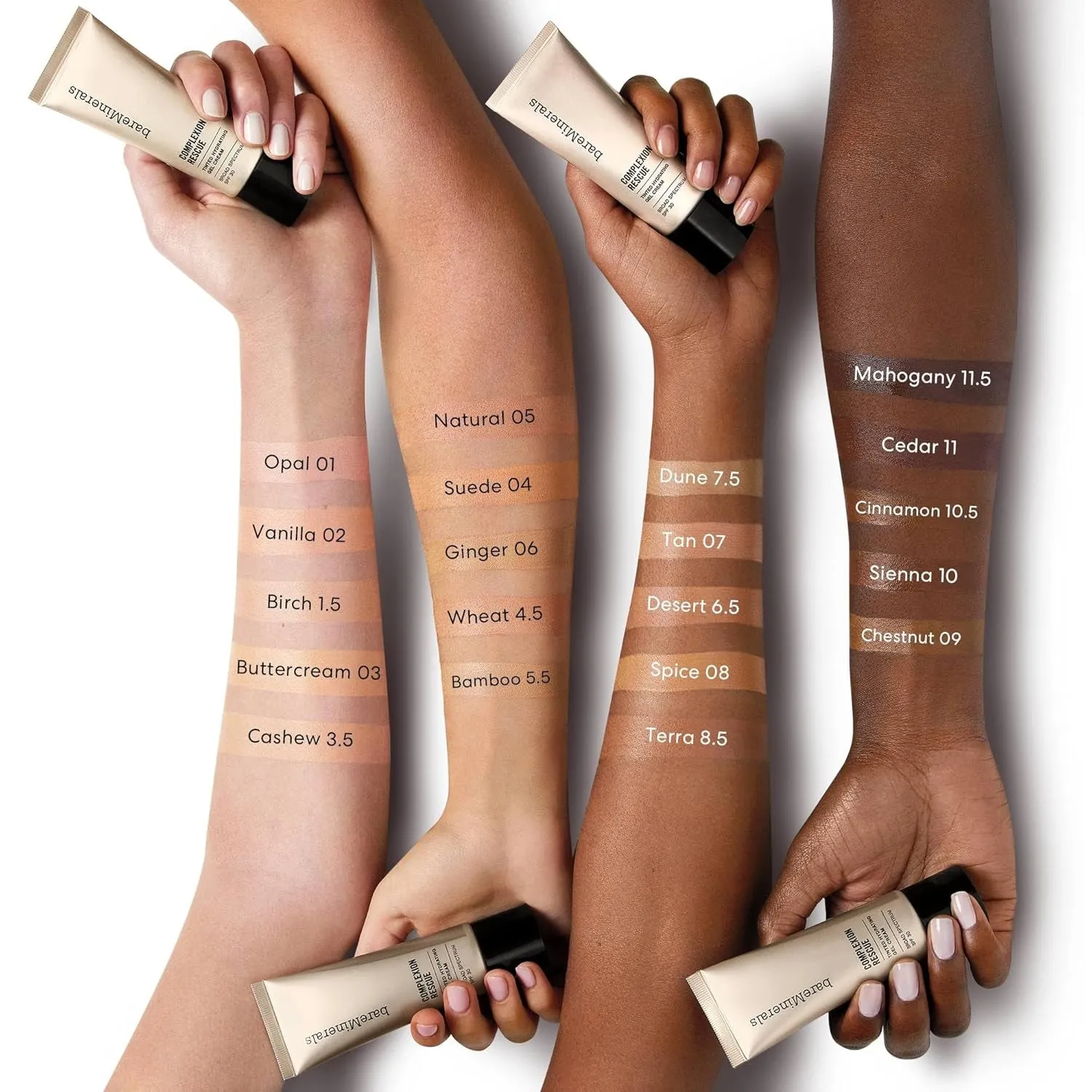 Complexion Rescue Tinted Moisturizer for Face with SPF 30   Hyaluronic Acid, Hydrating Tinted Mineral Sunscreen for Face, Skin Tint, Vegan