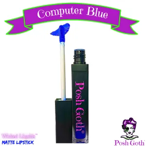 COMPUTER BLUE Wicked Liquids™ Vegan Lipstick Cream
