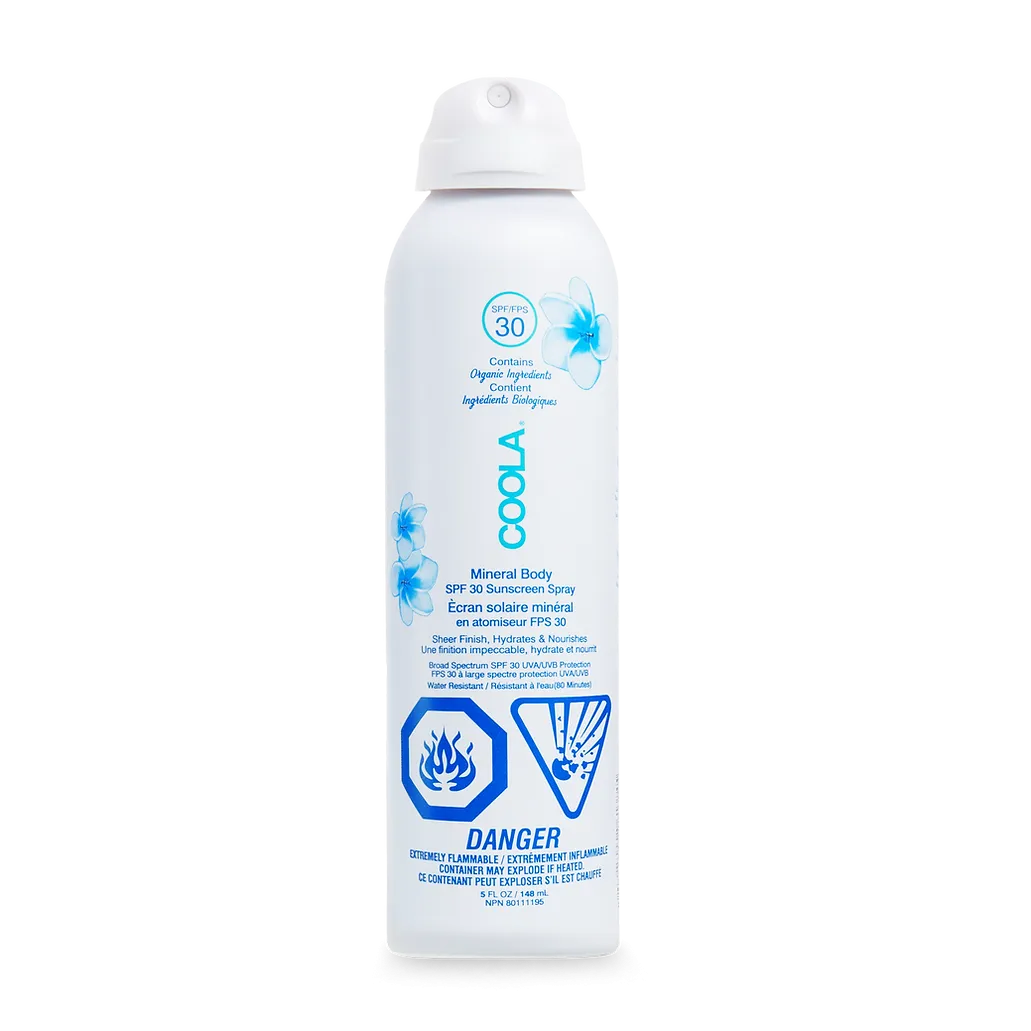 COOLA Mineral Body SPF 30 Fragrance Free Sunscreen Spray