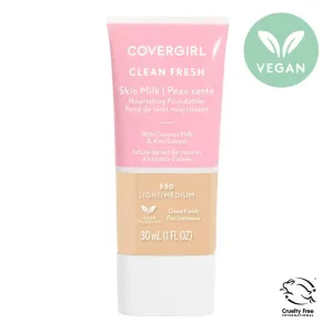 Cover Girl Clean Fresh Skin Milk, Clean Vegan Formula, Light/ Medium, 1 fl oz, Lightweight Foundation 550 Light Medium