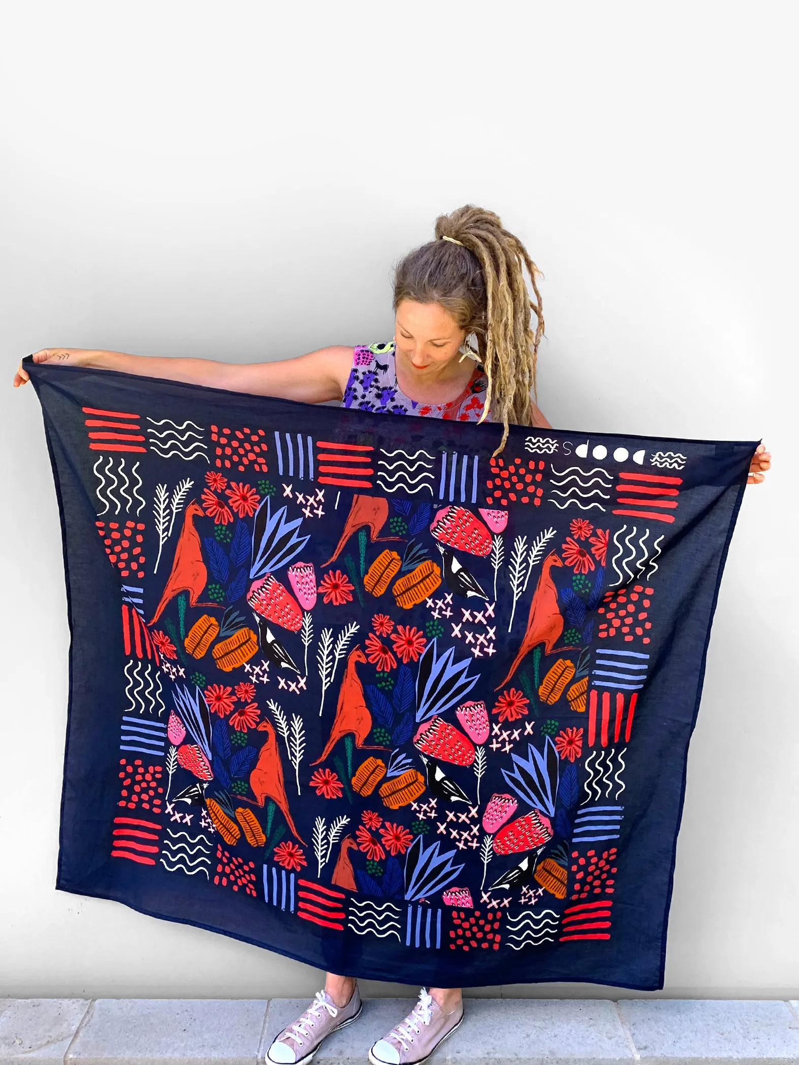 Cowley Fields 95% cotton 5% Silk Scarf/Sarong