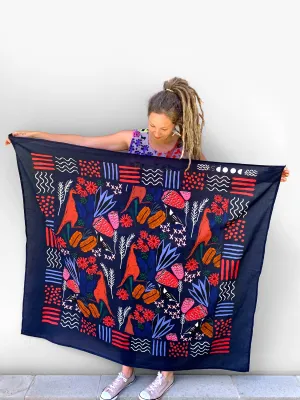 Cowley Fields 95% cotton 5% Silk Scarf/Sarong